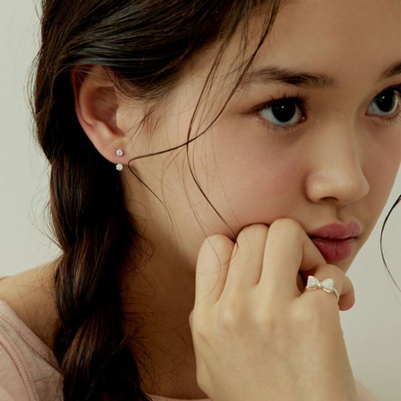 murmur [925silver]Cubic earjacket earrings