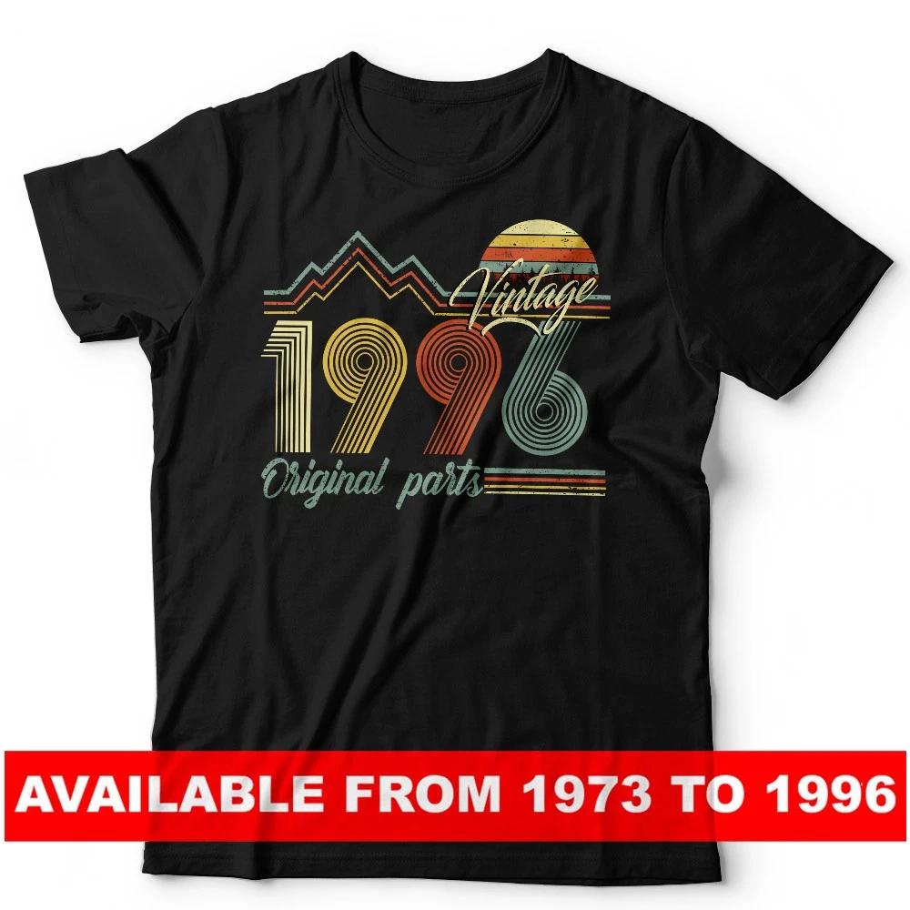 Футболка на День Рождения Классическая Винтажная 1996 - 1973 Оригинальные Детали Подарок Ретро Унисекс