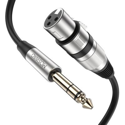 MOSWAG XLR Female сбалансированный межблочный TRS микрофонный кабель для динамических микрофонных аудио микшеров 1/4 1M/3.28FT микрофоны, динамики, усилители,