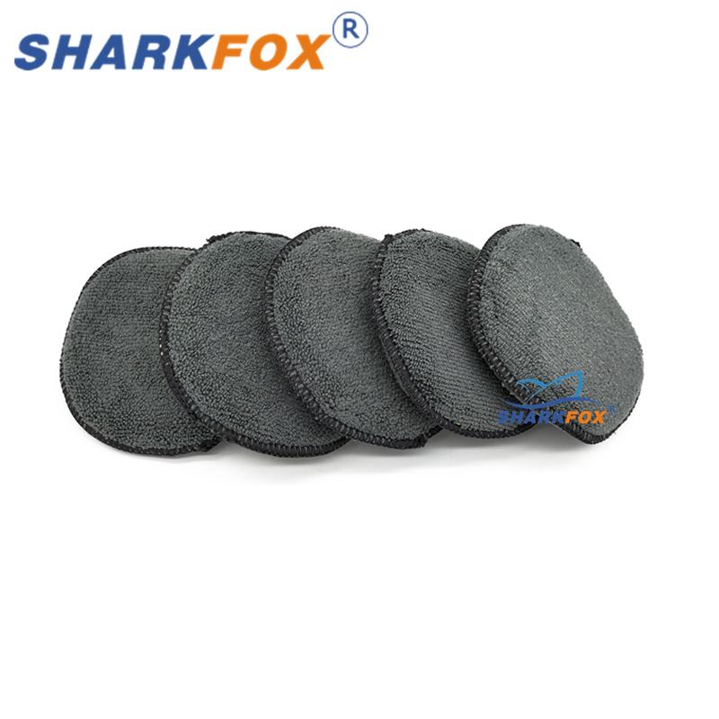 Sharkfox Car Wax Sponge 5 Inch Soft Microfiber Applicator Pad Manual Polishing Sponge Without Pocket For Apply Remove Wax Auto