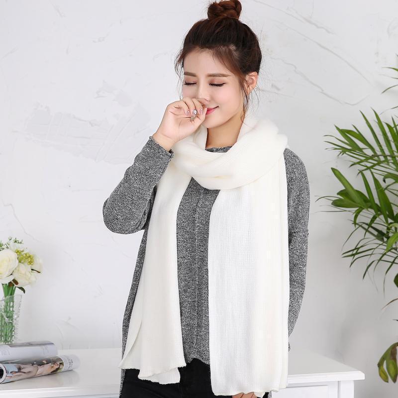 1PC Solid Women Men Scarf Knitted Unisex Thick Warm Winter Long EMA