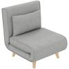 Sleeper Chair, 6-Level Adjustable Backrest, Linen Look, up to 150 kg, Light Grey