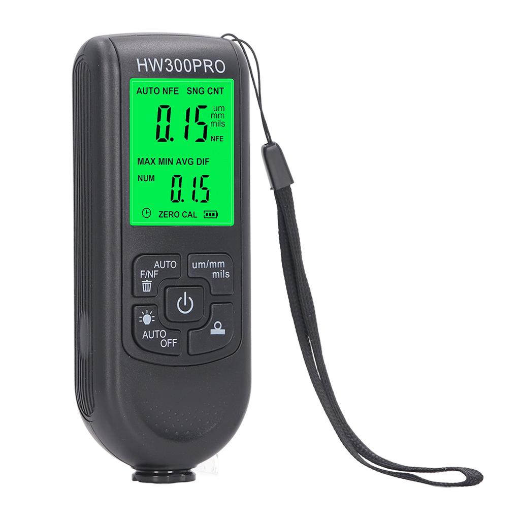 Coating Thickness Gauge High Accuracy Paint Depth Gauge Meter Antislip Thickness Meter Gauge Black