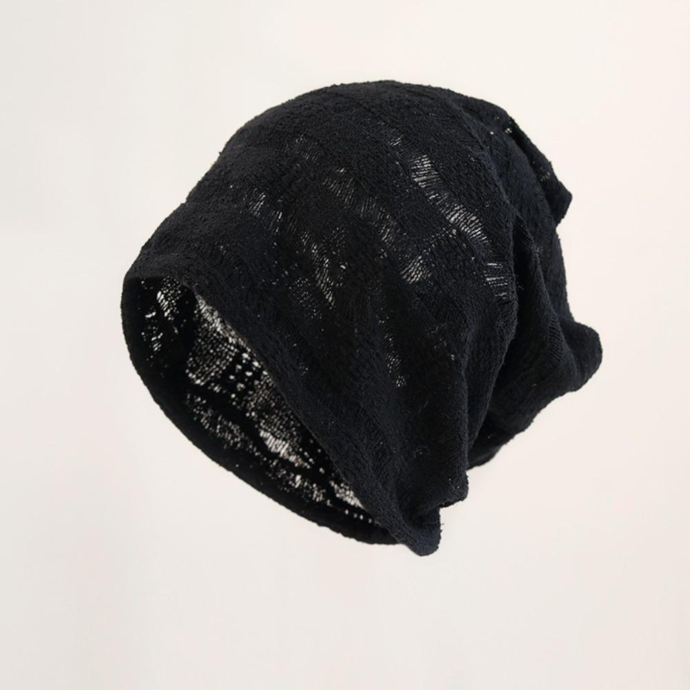 Thin Knitted Hat Hollow Design Sunscreen Cap Fashion Beanies Hat Spring Summer