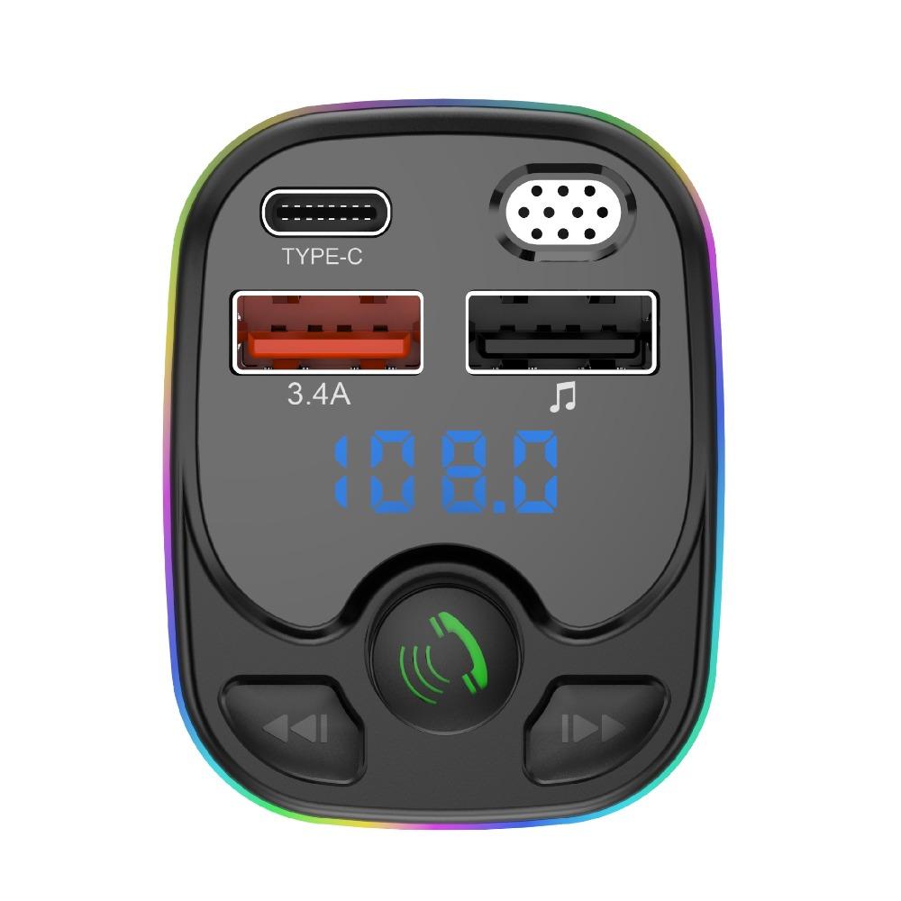 Новый Bluetooth FM-передатчик Адаптер USB FM-модулятор Type-C 20 Вт Быстрая зарядка Автомобильный