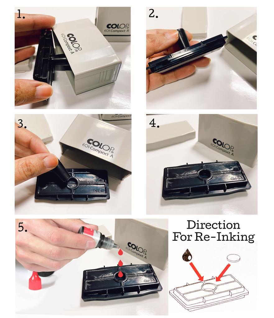 Printtoo Processed Self Inking Rubber Stamp Pre-Inked Office Stamp- Home Office Business Stationery, Black- 42 X 9