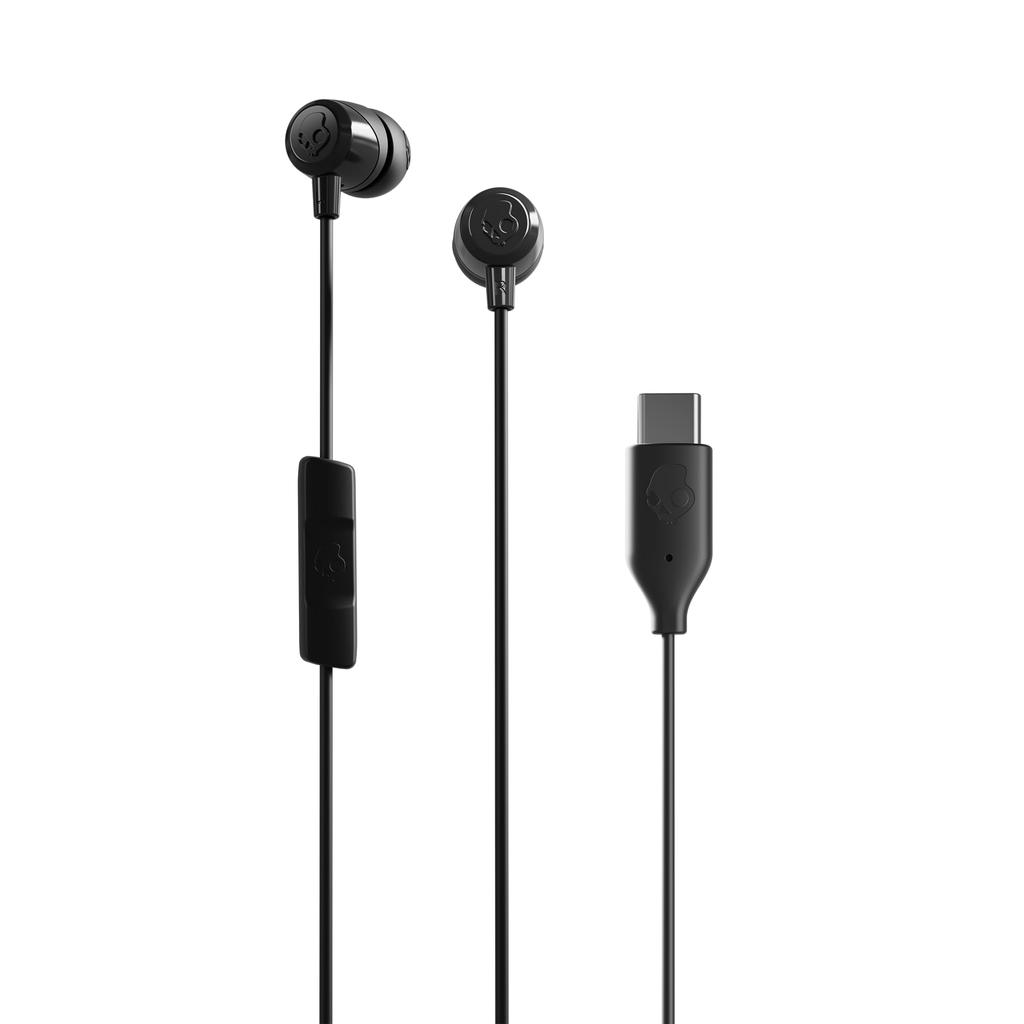 Skullcandy Jib USB-C Wired Earphones with Noise Isolation, In-Line Mic, Call and Track Controls for iPhone and Android, Includes Ear Gels, Custom Fit