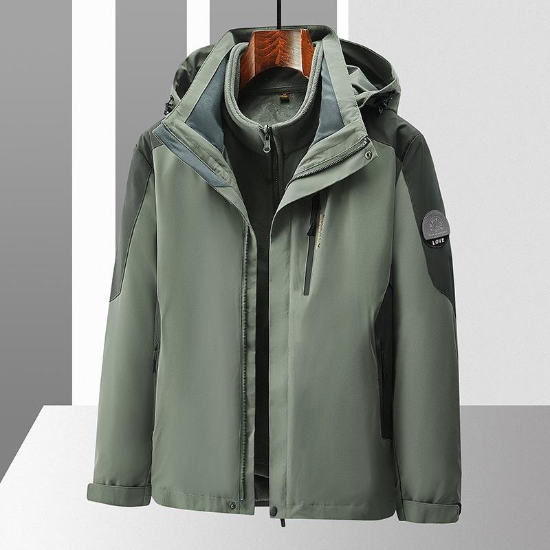 Костюм Outdoor Assault, мужской, 3 в 1, съемный, осенне-зимний, ветрозащитный, водонепроницаемый, куртка для велоспорта, горнолыжный костюм
