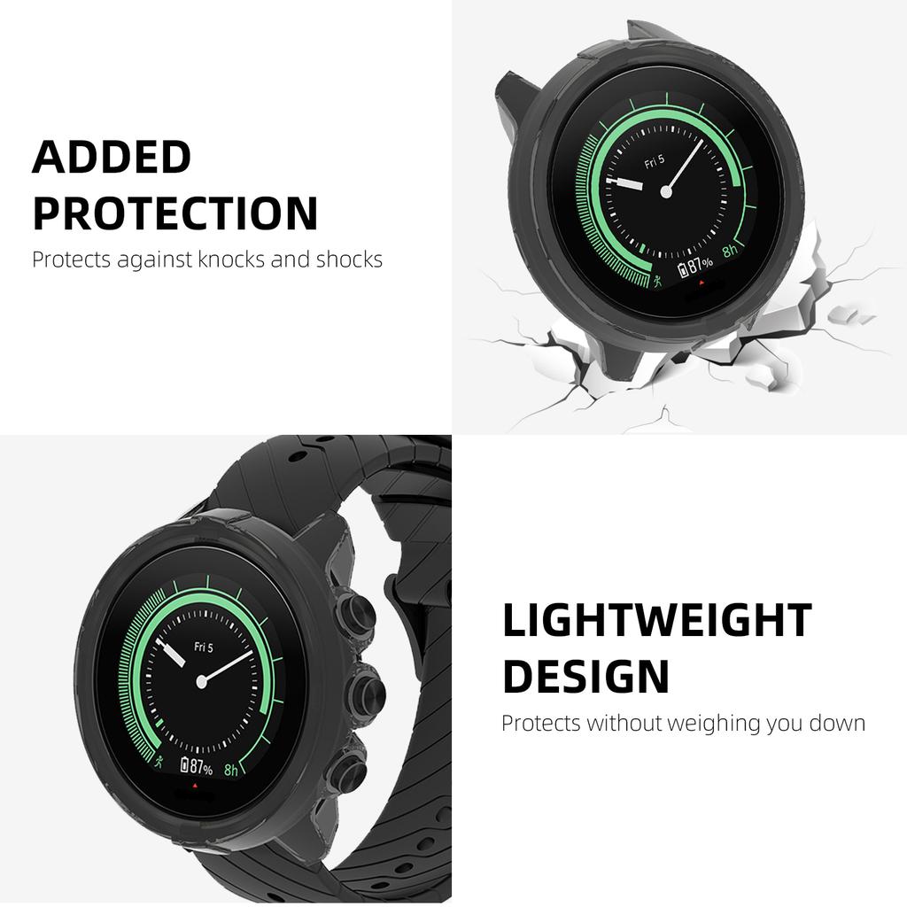 Стекло+Чехол для Suunto 9/7 Защитное стекло для экрана Закаленное стекло и Мягкий ТПУ Защитный бампер для Suunto 9 Baro Набор аксессуаров
