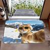 VIKAMA Fun Cute Pet Portrait Door Mat Non Slip Entrance Mat for Front Door Entryway Foyer Hallway Indoor Home Decor
