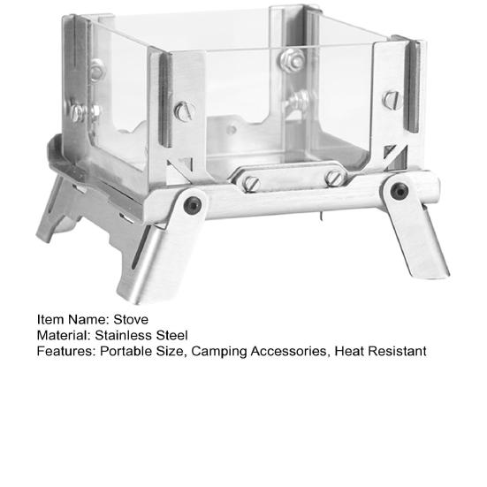 Mini Outdoor Wood Burning Stove Stainless Steel Camping Hiking Survival Backpacking Picnic BBQ Cooking Wood Burner Camp Stove