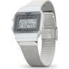 Montre Casio mixte vintage - A700WEM-7AEF - Etanche - Bracelet maille milanaise