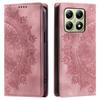 Style-010 For Xiaomi 14T Phone Case Imprinted Leather Cover Magnetic Auto Closing