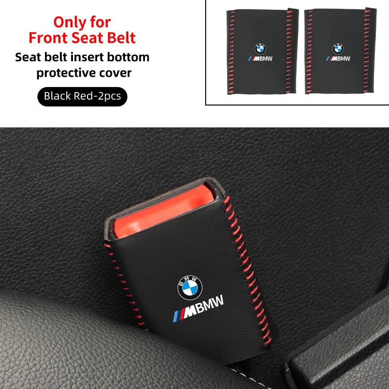 Car Sticker 2025 Hot Car Styling Leather Seat Belt Buckle Protector Lock Cover For BMW E46 E90 E60 F10 E39 F30 E36 F20 E87 E90 E