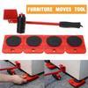 Moving Tool - TEMPSA - Lifter with 4 Wheels - Iron - Red - 37x16.5cm