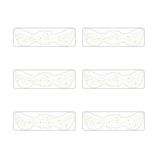 Yousheng 6 шт. золотые блестящие веснушки наклейки для лица татуировки водонепроницаемые искусственные веснушки патчи мерцающий макияж крапинки для гламурного образа