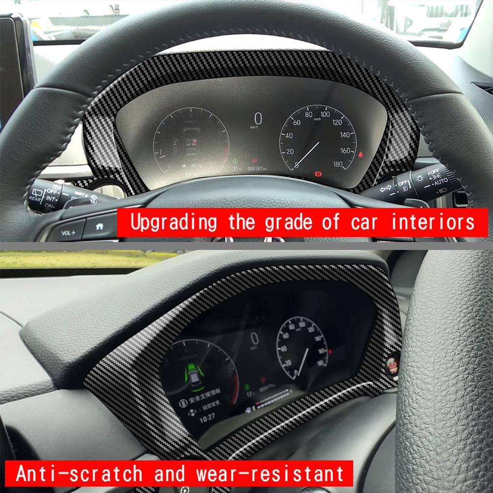Для Honda WR-V WRV 2024 2025 ABS углеродное волокно приборная панель дисплей измерительная панель декоративная крышка наклейка автомобильные аксессуары