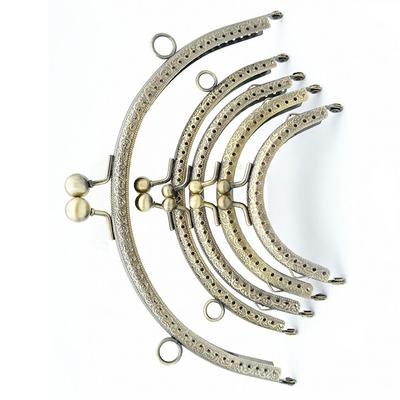 Металлическая полукруглая рамка Diy, кошелек с ручкой, сумки для монет, металлическая застежка-поцелуй, замковая рамка
