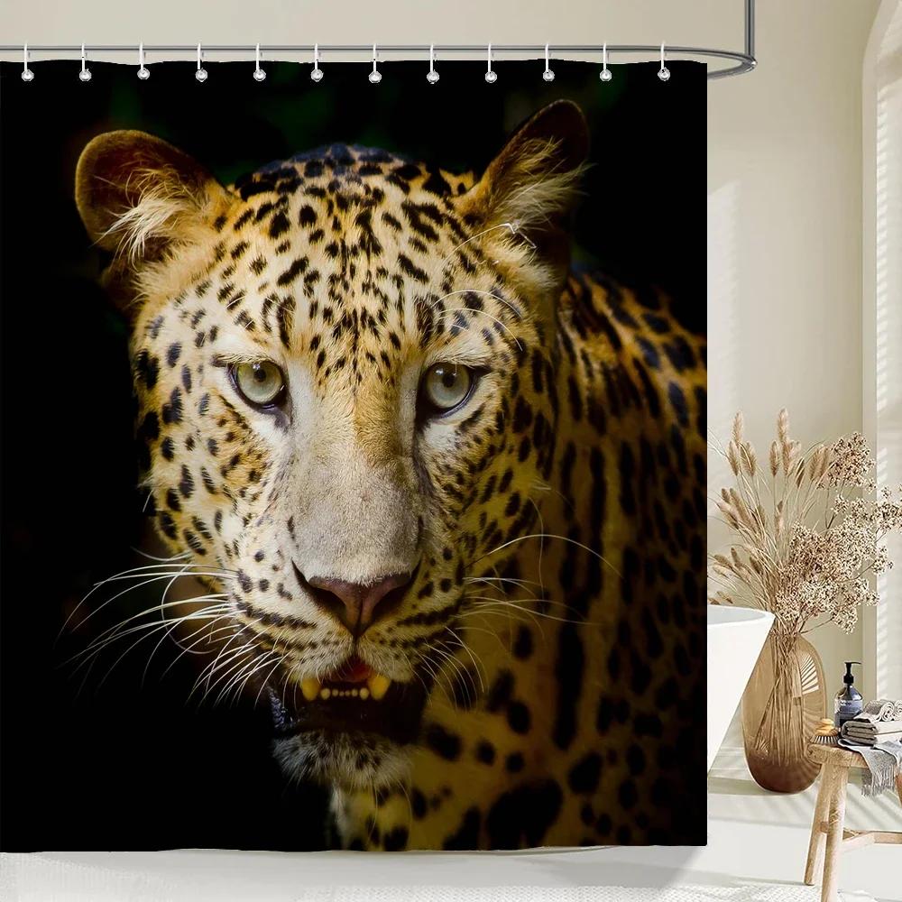 Смешная шторка для душа 3d шторки для ванны Обезьяна Орангутан Животный принт Водонепроницаемый полиэстер для декора ванной большой 180x200см