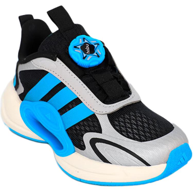 adidas Galaxy Синтетическая кожа Удобные Универсальные Нескользящие Амортизирующие Кроссовки с низким верхом Детские Кроссовки Синий Черный JQ6718