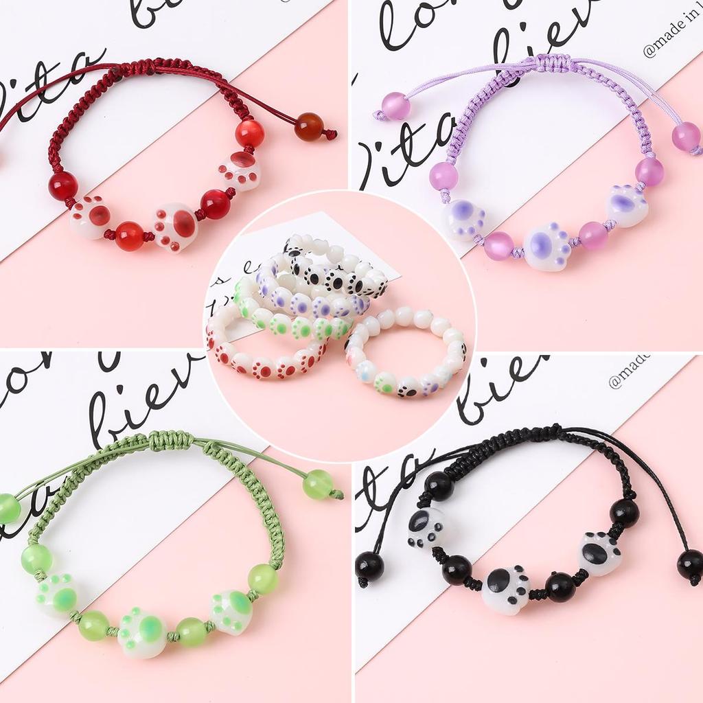 10 шт./пакет акриловые бусины в виде кошачьей лапы для изготовления ювелирных изделий DIY браслет серьги очарование украшения