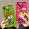 ГОРЯЧИЙ Милый Смешной Чехол для Телефона R-Rugrats для iPhone 17e 17 16e 16 15 14 13 12 11 Air Pro Max Mini XR XS X Plus Мягкая ТПУ Задняя Крышка