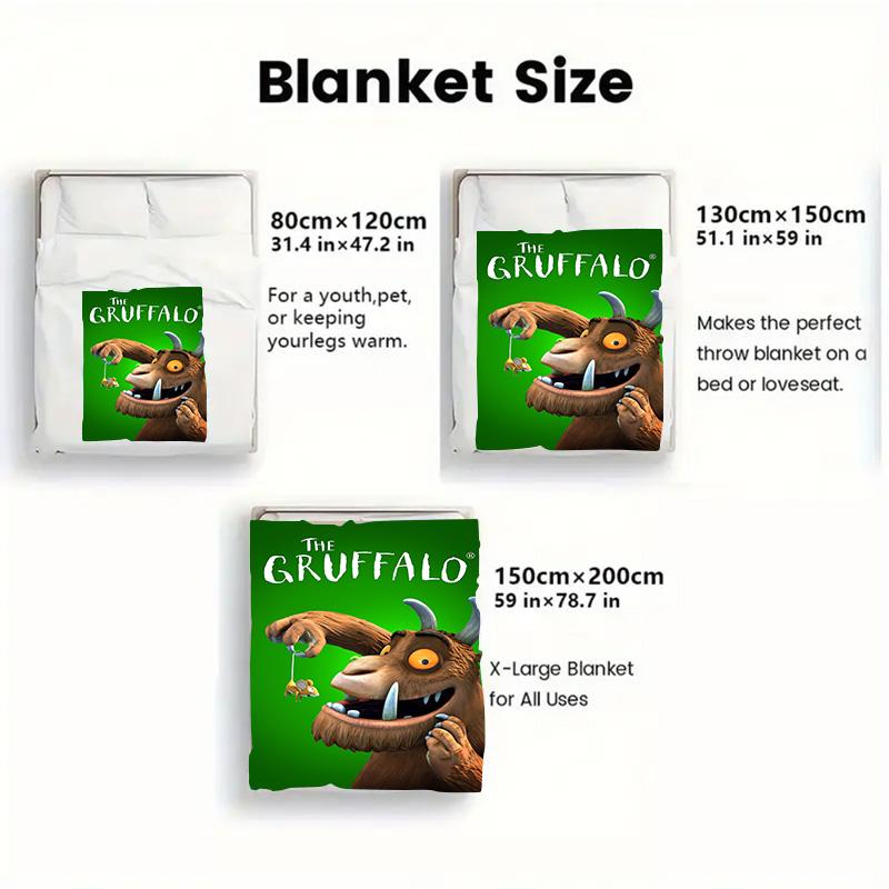 The Gruffalo 2D Flat Pattern Flannel Blanket High quality All Seasons Warmth and Comfort Perfect for Christmas Gifts.NMT0928308