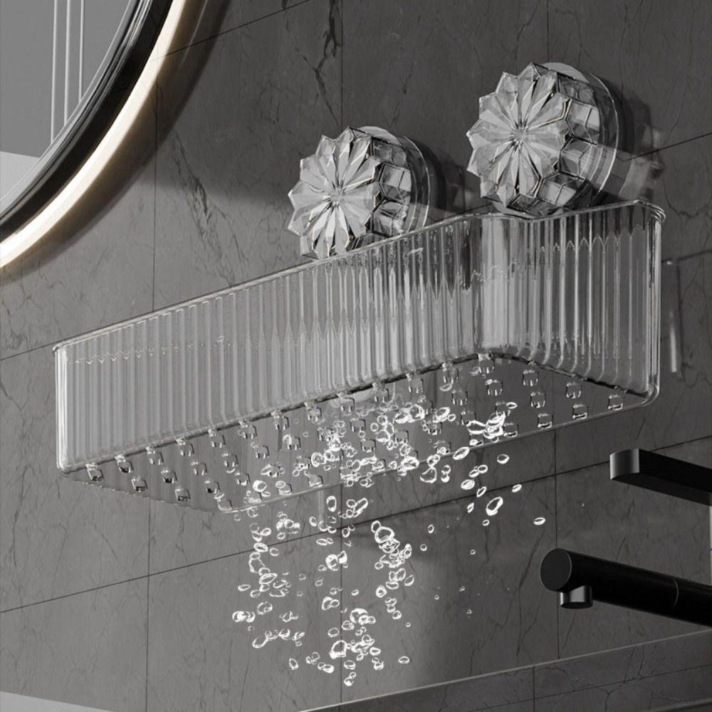 Безпробивная присоска, устойчивая полка, сливная корзина, практичная полка для хранения, туалет