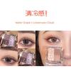 Ice Grape ~ Magenta Eyeshadow Plate Ins Small Cute New Portable Cheap Student White Shimmering Powder Pearl Sequins Waterproof