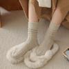 1 пара зимних носков унисекс, однотонные, средней длины, нескользящие, толстые, сохраняют тепло