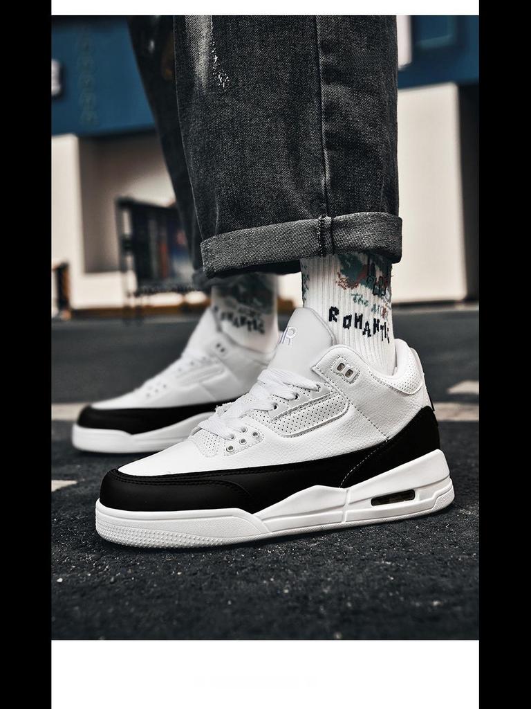 Men's AJ33 Basketball Sneakers, Black Cement, Youth Sports Air Cushion Shoes