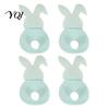 Decorative Fork Spoon Pouch 4 Pcs Easter Bunny Cutlery Holders, Felt Tableware Bags, Cute Rabbit Utensil Plush Tail Table Settings Sleeve, Spring