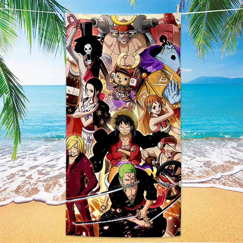 Popular Beach Towel Cartoon Animation Nautical King Bath Towel Microfiber Quick-Drying Towel