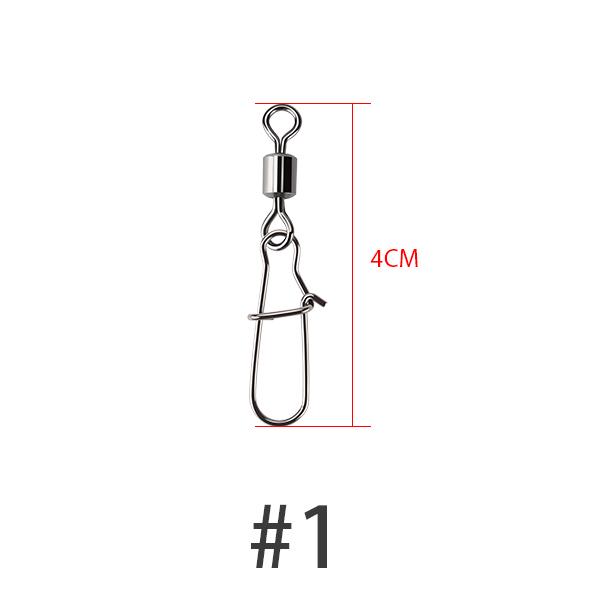 Stainless Steel Fishing Connector 100pcs/lot Rolling Swivel Nice Snap Fishing Tackle Carp Fishing
