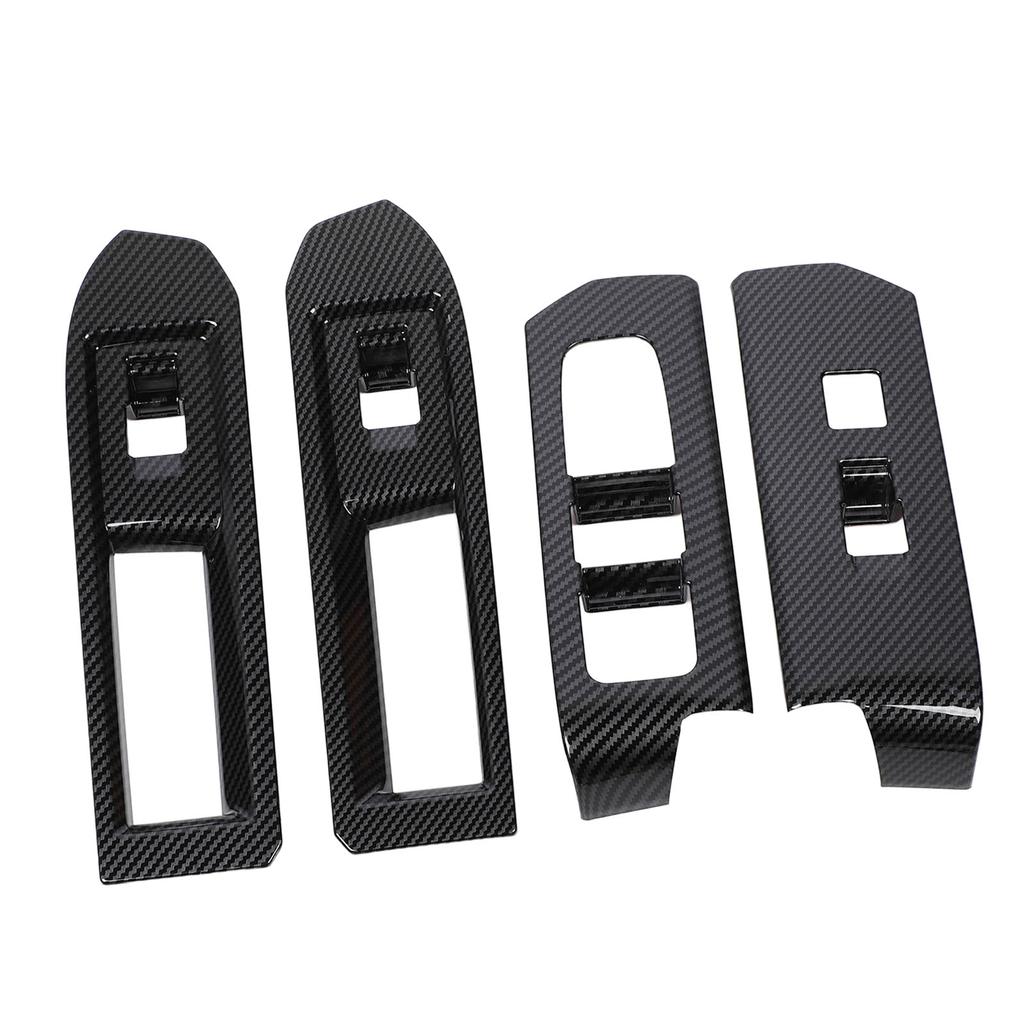 4 шт. Накладки на панель переключателей стеклоподъемников, отделка в стиле карбонового волокна, украшение интерьера, накладки на панель управления стеклоподъемниками для Tacoma 2024