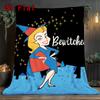 Bewitched 2D Flat Pattern Flannel Blanket High quality All Seasons Warmth and Comfort Perfect for Christmas Gifts.PMT0914111