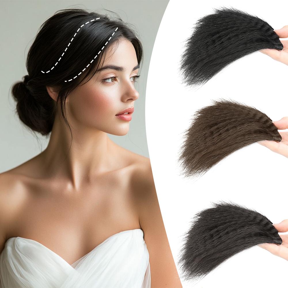 MISS WIG Synthetic Short Straight Hair Toppers Clip In Top Hair Piece Extension Natural Looking Toupee For Thinning Hair For Women Daily Wear