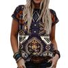 Summer Geometry Western Ethnic Style T-shirt 3D Print Woman Streetwear T Shirts Harajuku Oversized Tees Tops Women Girl Clothing