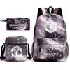 Soccer Fan Backpack for Kids Teens Manchester United Simple Casual Daypack Shoulder Bag with Pencil Case