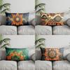 Home Decor Colorful Mandala Pattern Pillowcase Suitable For Sofa Bedroom Car Pillow Cover Cushion Rectangular Back Cushion