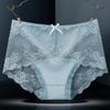 Sexy Lace Panties Underwear Women Lingerie Seamless Lace Buttock Mid Waist Transparent  Large Size Cotton Women's Briefs
