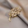 Wheat Ears High-End Brooches, Women'S Niche Designs, High-End Anti-Walking Bare Corsages, Pin Buckles, Light Luxury Clothes Accessories