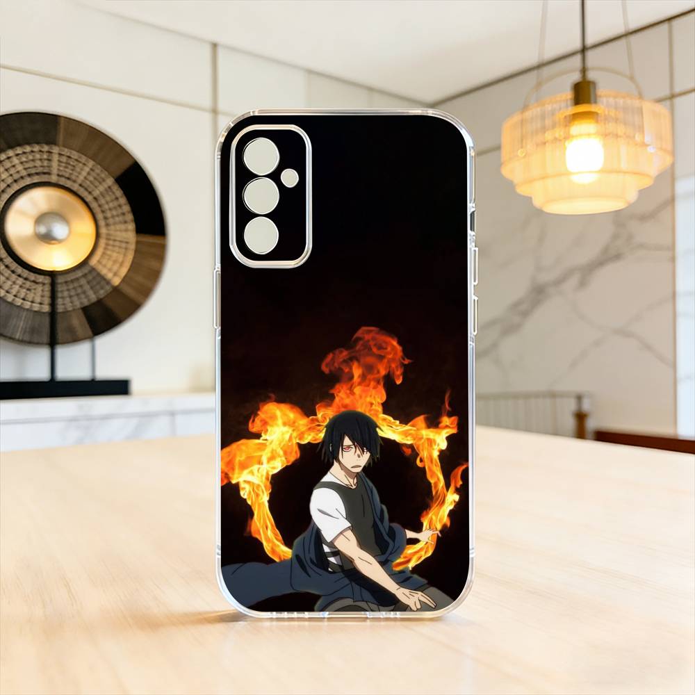 Benimaru Shinmon Fire Force Logo Phone Case Transparent Silicone Soft For SamsungA10,12,20,21S,30,31,40,50,51,52,70,71
