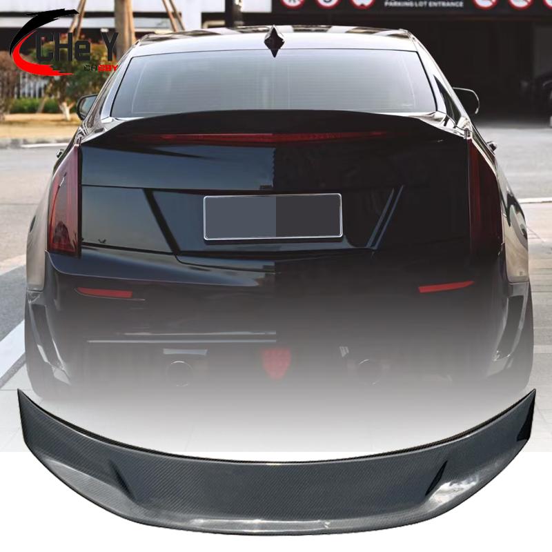 Для Cadillac ATS L 4-дверный 2014 2015 2016 2017 Кованый Настоящий Углеродный Волокно Глянцевый Черный Высококачественный Задний Спойлер Крышка Багажника GT Стиль