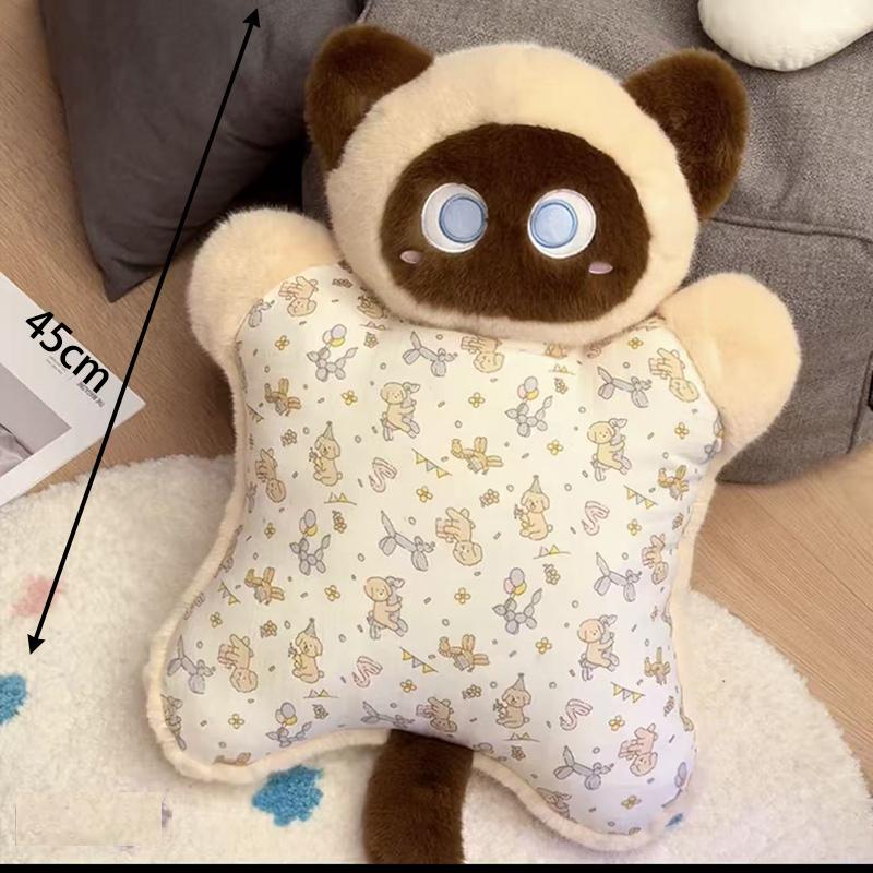 TreasuringU New Cat Plush Toys Cartoon Cat Stuffed Pillow Home Car Sleeping Soft Pillow Birthday gift