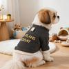 Pet Hoodie for Small Dogs Puppy Spring Autumn Two Legs Harness Outing Embroidered Letter Fake Two Piece Sweatshirt
