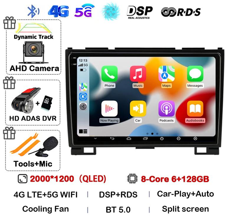Android 14 Carplay Auto 360 Camera для Great Wall Haval Hover H5 H3 2011-2016 Автомобильный Радио Мультимедийный Плеер GPS Навигация Стерео