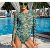 Swimsuit Women's Hot-selling Multi-color Mesh Sunscreen One-piece Swimsuit Fresh and Sexy Long-sleeved Sunscreen Swimsuit