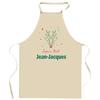 Tablier de cuisine - Joyeux Noël Jean-Jacques Cerf - Coton résistant - Imprimé en France - Liens ajustables