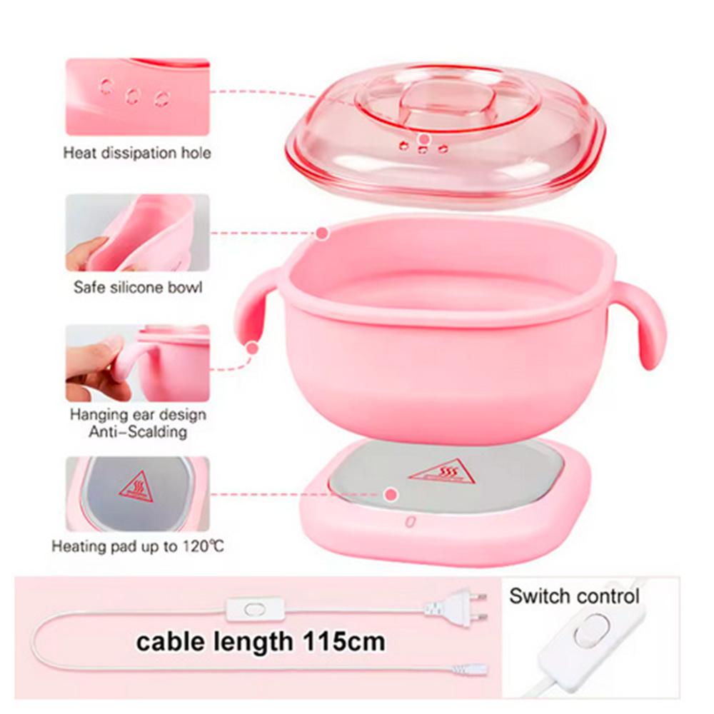 Wax Heater Hair Removal Wax Dipping Pot Hair Removal Cream Soft Silicone Small Portable Foldable Wax Heater